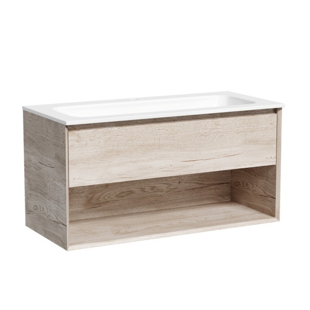 

Тумба под раковину Sancos Marmi 1.0 100 см подвесная дуб галифакс натуральный (MR1.0100EG), Бежевый