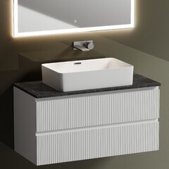 Тумба под раковину Sancos Snob T 100 см подвесная bianco (SNT100W) - фото 2