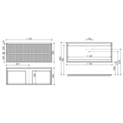 Тумба под раковину Sancos Snob R 120 см подвесная beige soft (SNR120CE) - фото 2