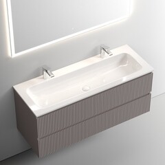 Тумба под раковину Sancos Snob T 120 см подвесная doha soft (SNT120SM) - фото 6