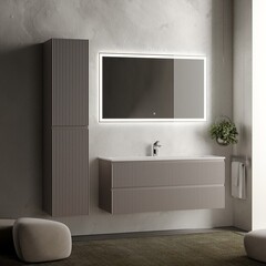 Тумба под раковину Sancos Snob R 120 см подвесная doha soft (SNR120SM) - фото 5