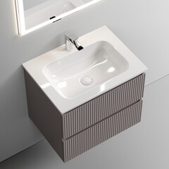 Тумба под раковину Sancos Snob T 60 см подвесная doha soft (SNT60SM) - фото 6