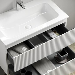 Тумба под раковину Sancos Snob R 60 см подвесная bianco (SNR60W) - фото 7