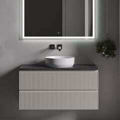 Тумба под раковину Sancos Snob R 100 см подвесная beige soft (SNR100CE) - фото 3