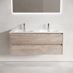 Тумба под раковину Sancos Libra 120 см подвесная дуб галифакс натуральный (LB120-2EG) - фото 7