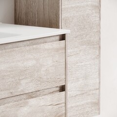 Тумба под раковину Sancos Libra 120 см подвесная дуб галифакс натуральный (LB120-2EG) - фото 3