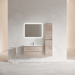 Тумба под раковину Sancos Libra 90 см подвесная дуб галифакс натуральный (LB90EG) - фото 7