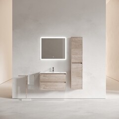 Тумба под раковину Sancos Libra 80 см подвесная дуб галифакс натуральный (LB80EG) - фото 7