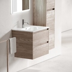 Тумба под раковину Sancos Libra 60 см подвесная дуб галифакс натуральный (LB60EG) - фото 4