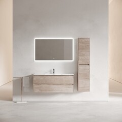 Тумба под раковину Sancos Libra 120 см подвесная дуб галифакс натуральный (LB120-1EG) - фото 8