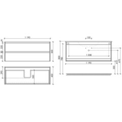 Тумба под раковину Sancos Libra 120 см подвесная белая (LB120-1W) - фото 3