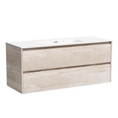 Изображение товара Тумба под раковину Sancos Libra 120 см подвесная дуб галифакс натуральный (LB120-1EG)