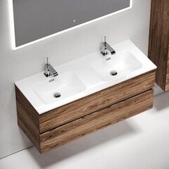 Тумба под раковину Sancos Urban 120 см подвесная дуб чарльстон (UR120-2ECH) - фото 7