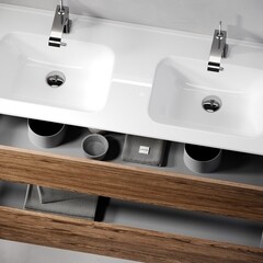 Тумба под раковину Sancos Urban 120 см подвесная дуб чарльстон (UR120-2ECH) - фото 4