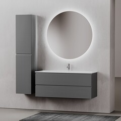 Тумба под раковину Sancos Folk 120 см подвесная grey soft (FL120GS) - фото 16