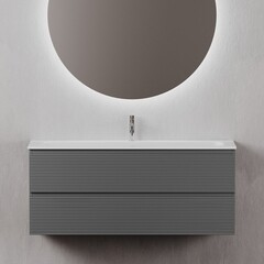 Тумба под раковину Sancos Folk 120 см подвесная grey soft (FL120GS) - фото 15