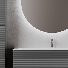 Тумба под раковину Sancos Folk 120 см подвесная grey soft (FL120GS) - фото 11