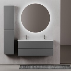 Тумба под раковину Sancos Folk 120 см подвесная grey soft (FL120GS) - фото 10