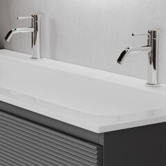 Тумба под раковину Sancos Folk 120 см подвесная grey soft (FL120GS) - фото 7