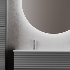 Тумба под раковину Sancos Folk 120 см подвесная grey soft (FL120GS) - фото 4