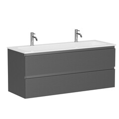 Тумба под раковину Sancos Folk 120 см подвесная grey soft (FL120GS) - фото 3