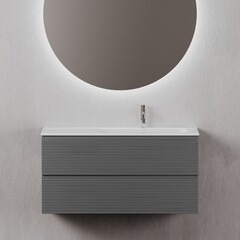 Тумба под раковину Sancos Folk 100 см подвесная правая grey soft (FL100RGS) - фото 7