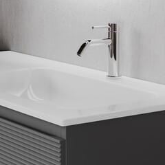 Тумба под раковину Sancos Folk 100 см подвесная правая grey soft (FL100RGS) - фото 6