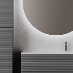 Тумба под раковину Sancos Folk 100 см подвесная правая grey soft (FL100RGS) - фото 4