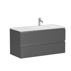 Тумба под раковину Sancos Folk 100 см подвесная правая grey soft (FL100RGS) - фото 1