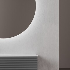 Тумба под раковину Sancos Folk 100 см подвесная левая grey soft (FL100LGS) - фото 2