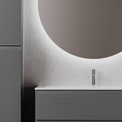 Тумба под раковину Sancos Folk 100 см подвесная grey soft (FL100GS) - фото 5