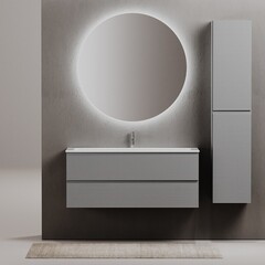 Тумба под раковину Sancos Folk 120 см подвесная ergraut soft (FL120ES) - фото 22