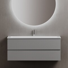 Тумба под раковину Sancos Folk 120 см подвесная ergraut soft (FL120ES) - фото 12