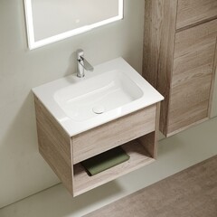 Тумба под раковину Sancos Marmi 1.0 60 см подвесная дуб галифакс натуральный (MR1.060EG) - фото 4