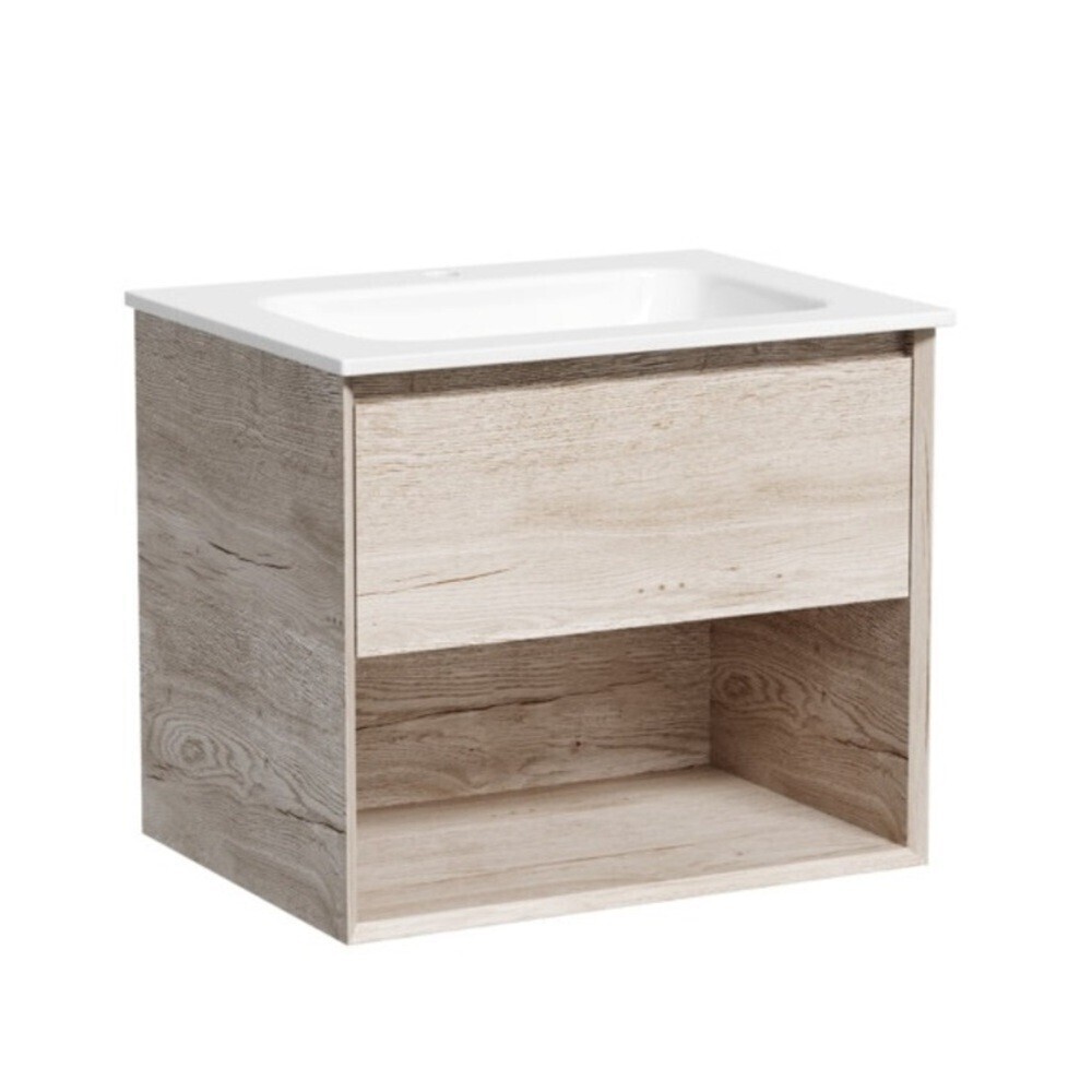 

Тумба под раковину Sancos Marmi 1.0 60 см подвесная дуб галифакс натуральный (MR1.060EG), Бежевый