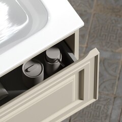 Тумба под раковину Sancos Very 100 см подвесная левая beige soft (VR100LCE) - фото 3