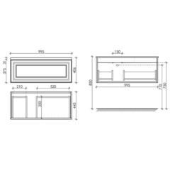 Тумба под раковину Sancos Very 100 см подвесная левая doha soft (VR100LSM) - фото 2