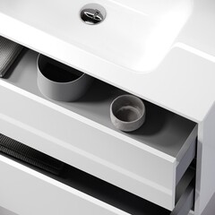 Тумба под раковину Sancos Urban 100 см подвесная белая (UR100W) - фото 3