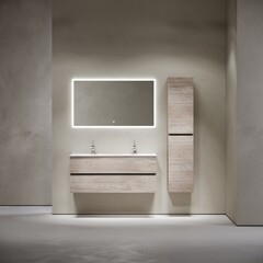 Тумба под раковину Sancos Urban 120 см подвесная дуб галифакс натуральный (UR120-2EG) - фото 8