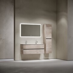 Тумба под раковину Sancos Urban 120 см подвесная дуб галифакс натуральный (UR120-2EG) - фото 9