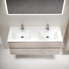 Тумба под раковину Sancos Urban 120 см подвесная дуб галифакс натуральный (UR120-2EG) - фото 5