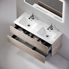 Тумба под раковину Sancos Urban 120 см подвесная дуб галифакс натуральный (UR120-2EG) - фото 3