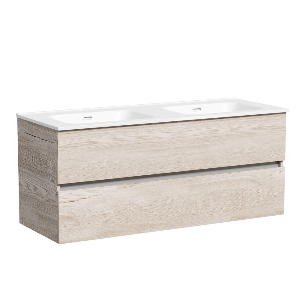 

Тумба под раковину Sancos Urban 120 см подвесная дуб галифакс натуральный (UR120-2EG), Бежевый