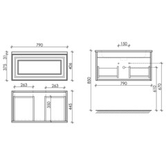 Тумба под раковину Sancos Very 80 см подвесная beige soft (VR80CE) - фото 2