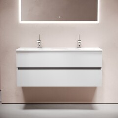 Тумба под раковину Sancos Urban 120 см подвесная белая (UR120-2W) - фото 3