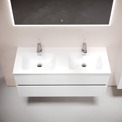 Тумба под раковину Sancos Urban 120 см подвесная белая (UR120-2W) - фото 2