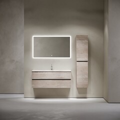 Тумба под раковину Sancos Urban 120 см подвесная дуб галифакс натуральный (UR120-1EG) - фото 9