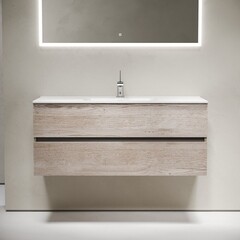 Тумба под раковину Sancos Urban 120 см подвесная дуб галифакс натуральный (UR120-1EG) - фото 6