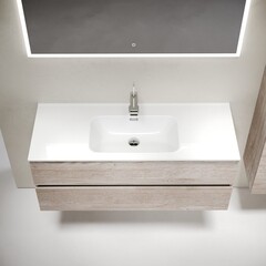 Тумба под раковину Sancos Urban 120 см подвесная дуб галифакс натуральный (UR120-1EG) - фото 5