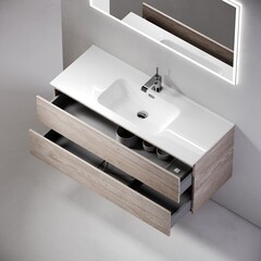 Тумба под раковину Sancos Urban 100 см подвесная дуб галифакс натуральный (UR100EG) - фото 3